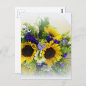 Carte Postale Boquet de tournesol (Devant / Derrière)
