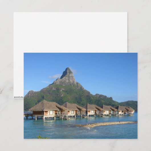 Carte Postale Bora Bora Huts (Devant / Derrière)