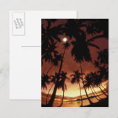 Carte Postale Bora Bora, le coucher de soleil de Polynésie franç (Devant / Derrière)