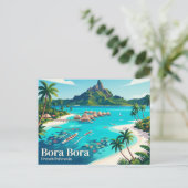 Carte Postale Bora Bora Polynésie française (Debout devant)