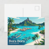 Carte Postale Bora Bora Polynésie française (Devant / Derrière)