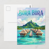 Carte Postale Bora Bora Polynésie française (Devant / Derrière)