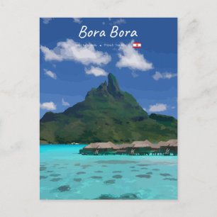 Carte Postale Bora Bora, Polynésie française - Résort de Plage