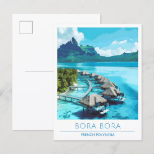 Carte Postale Bora Bora Vintage voyage de Polynésie française