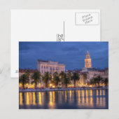 Carte Postale Bord de mer de Riva, Split, Croatie (Devant / Derrière)