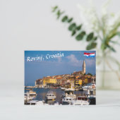 Carte Postale Bord de mer de Rovinj, Croatie (Debout devant)