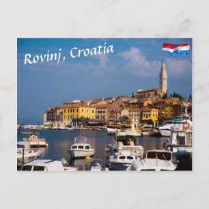 Carte Postale Bord de mer de Rovinj, Croatie