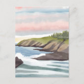 Carte Postale Bord de mer | Peinture aquarelle côtière (Devant)