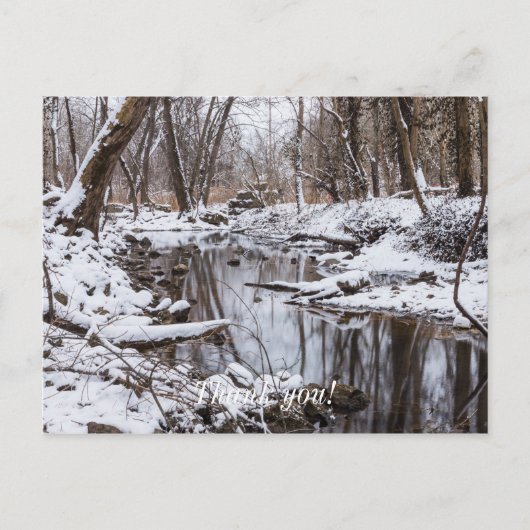 Carte Postale Bord de rivière enneigé (Devant)