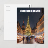 Carte Postale Bordeaux Christmas Charm (Devant / Derrière)