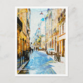 Carte Postale Bordeaux France Paint Paint Ville Paysage (Devant)