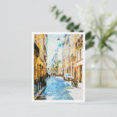 Carte Postale Bordeaux France Paint Paint Ville Paysage (Debout devant)