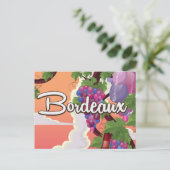 Carte Postale Bordeaux France Vin vintage affiche (Debout devant)