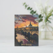 Carte Postale Bordeaux Twilight : Coucher de soleil Symphonie Nu (Debout devant)