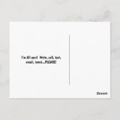 Carte Postale Border Collie Chien Perky Oreilles Photo Vous Manq (Dos)