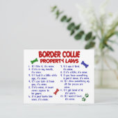 Carte Postale BORDER COLLIE Propriété Lois 2 (Debout devant)