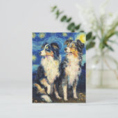 Carte Postale Border Collies de Van Gogh (Debout devant)