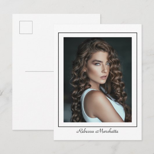 Carte Postale Bordered Actor Promo Photo Postcard (Devant / Derrière)