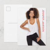 Carte Postale Borderless Actor Model Talent Promo Postcard (Devant / Derrière)