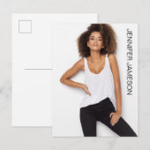 Carte Postale Borderless Actor Model Talent Promo Postcard (Devant / Derrière)