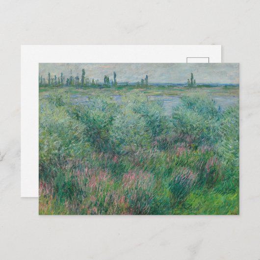 Carte Postale Bords de la Seine près de Vétheuil, Monet 1881 (Devant / Derrière)