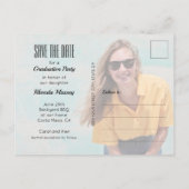 Carte Postale Bordure blanche Diplôme de photo Enregistrer la da (Dos)