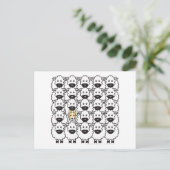 Carte Postale Bordure Collie dans le mouton (Debout devant)