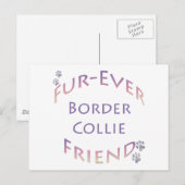 Carte Postale Bordure Collie Furever (Devant / Derrière)