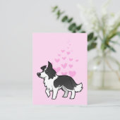 Carte Postale Bordure Collie Love (Debout devant)