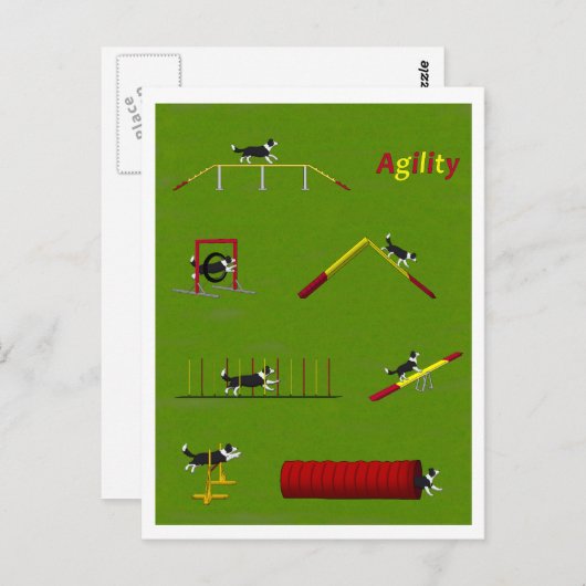 Carte Postale Bordure d'agilité (Devant / Derrière)