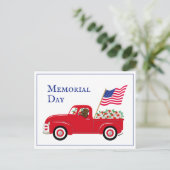 Carte Postale Bordure de camionnette rouge de Memorial Day de La (Debout devant)