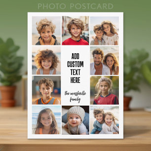 Carte Postale Bordure de collage photo 10 - Blocs de texte centr