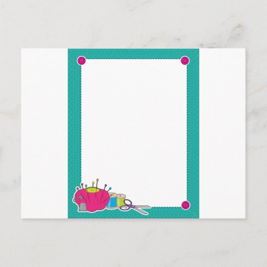 Carte Postale Bordure de couture (Devant)