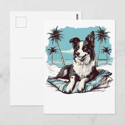 Carte Postale Bordure de la plage (Devant / Derrière)