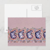 Carte Postale Bordure de Paisley (Devant / Derrière)