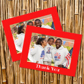 Carte Postale Bordure de photo rouge vif Merci