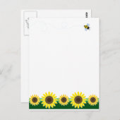 Carte Postale Bordure de tournesol (Devant / Derrière)