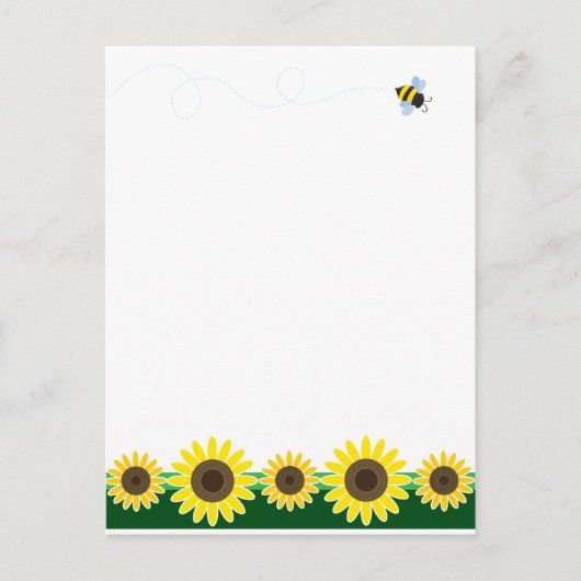 Carte Postale Bordure de tournesol (Devant)