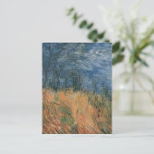 Carte Postale Bordure de Wheatfield avec des pavots Van Gogh Art (Debout devant)