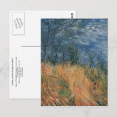 Carte Postale Bordure de Wheatfield avec des pavots Van Gogh Art (Devant / Derrière)