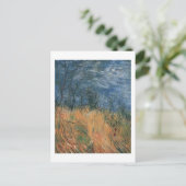 Carte Postale Bordure de Wheatfield avec des pavots Van Gogh Art (Debout devant)