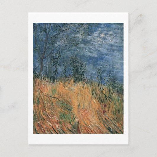 Carte Postale Bordure de Wheatfield avec des pavots Van Gogh Art (Devant)
