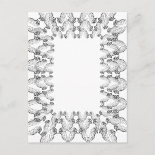 Carte Postale Bordure des ailes d'ange blanc. Inspiration