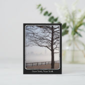 Carte Postale Bordure des branches de l'arbre Silhouette Skyline (Debout devant)