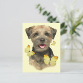 Carte Postale Bordure du papillon Terrier (Debout devant)