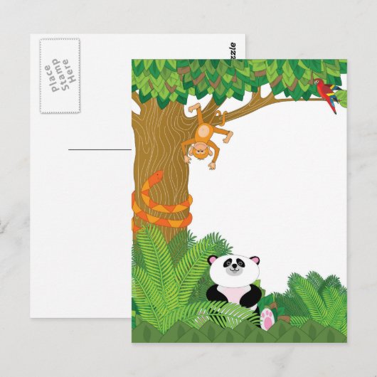 Carte Postale Bordure du zoo (Devant / Derrière)