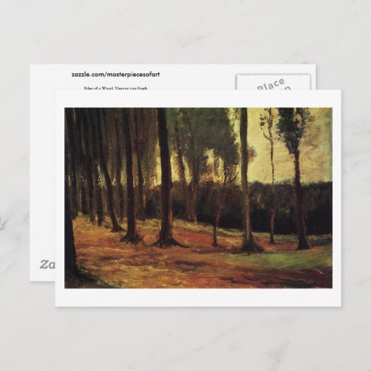 Carte Postale Bordure d'un bois, Vincent van Gogh (Devant / Derrière)