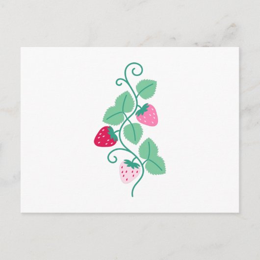 Carte Postale Bordure fraise (Devant)
