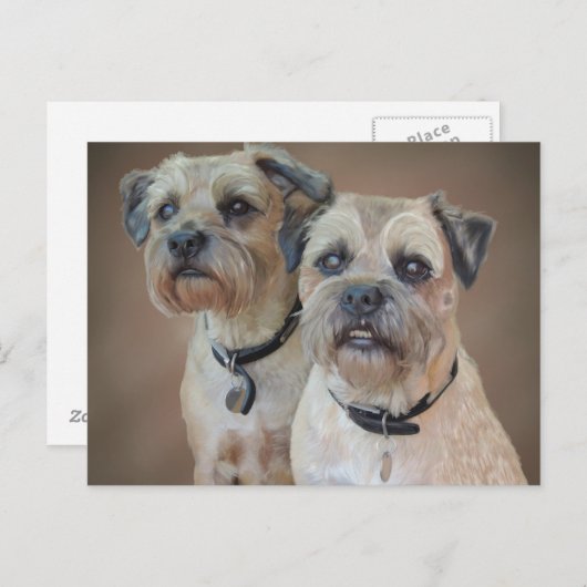 Carte postale Bordure Terrier (Devant / Derrière)