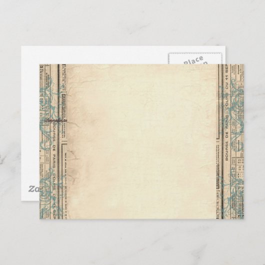 Carte Postale Bordures vintages (Devant / Derrière)